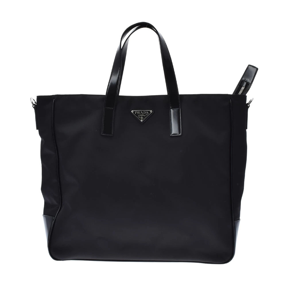 PRADA bag black leather handbag